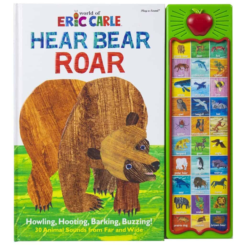 Photo of Hear Bear Roar by Eric Carle; one of the best books for 1 year olds