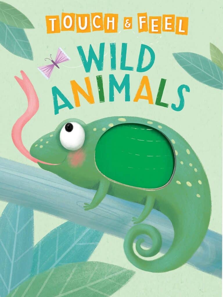 Photo of Wild Animals: A Touch and Feel Book by Little Hippo Books; one of the best books for 1 year olds