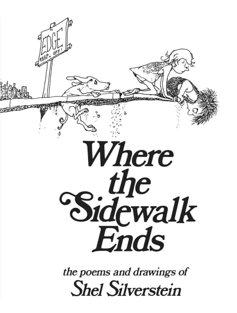  Photo of Where the Sidewalk Ends by Shel Silverstein'; one of the best books for 6 year old girl