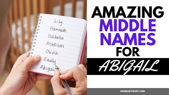 image of middle names for Abigail